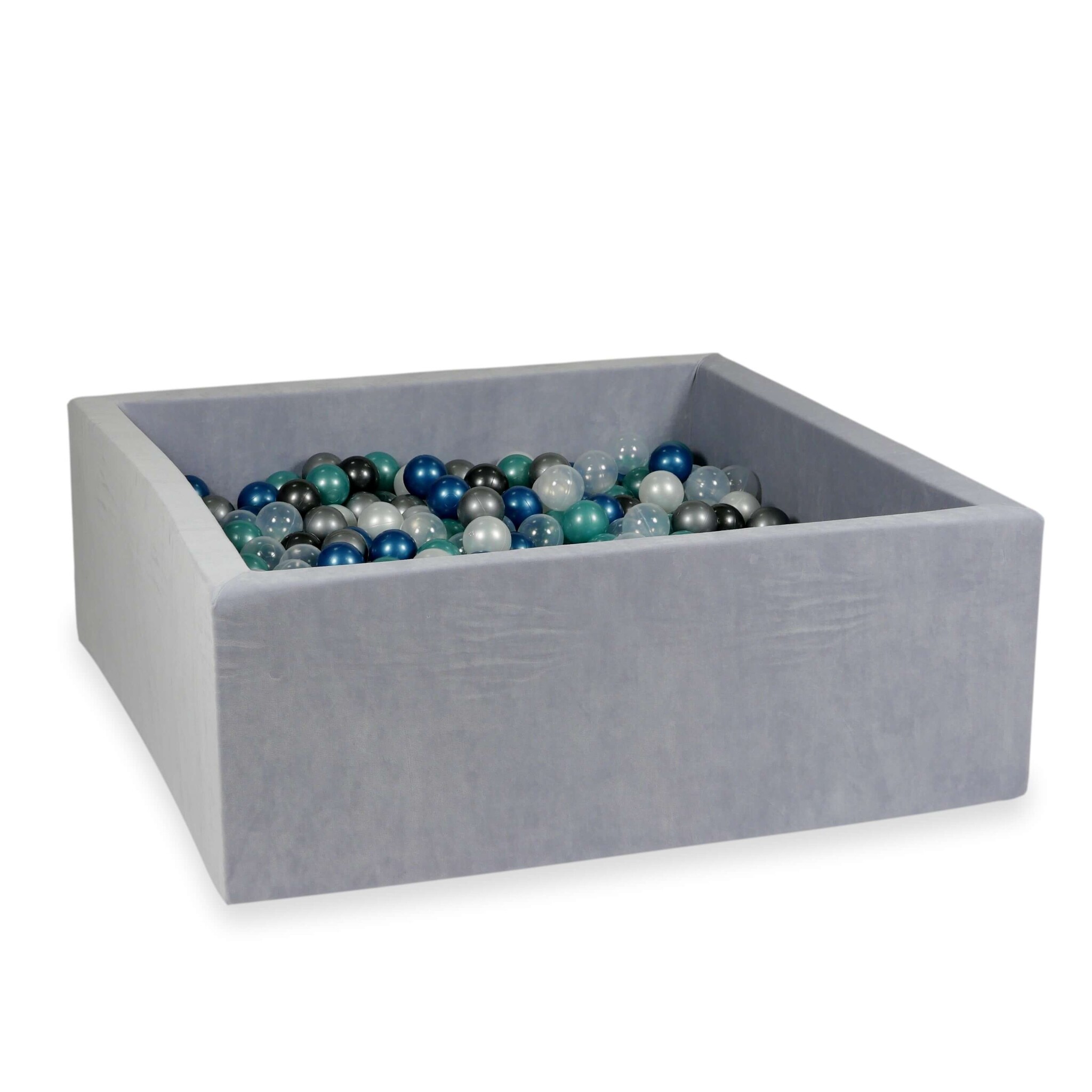 Ballenbak - 110x110x40 cm - vierkant - grijs - 600 ballen