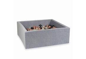 Ballenbak - 110x110x40cm - lichtgrijs - vierkant - 600 ballen