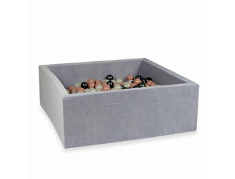 Ballenbak - 110x110x40cm - lichtgrijs - vierkant - 600 ballen