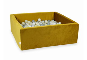 Ballenbak - vierkant - goud - 600 ballen - 110x110x40 cm