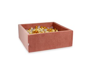 Ballenbak - terra - vierkant - 600 ballen - 110x110X40cm