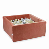 Ballenbak - 400 ballen - terra - 90x90x40cm - vierkant