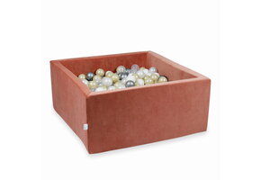 Ballenbak - 400 ballen - terra - 90x90x40cm - vierkant