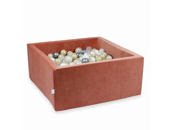 Ballenbak - 400 ballen - terra - 90x90x40cm - vierkant