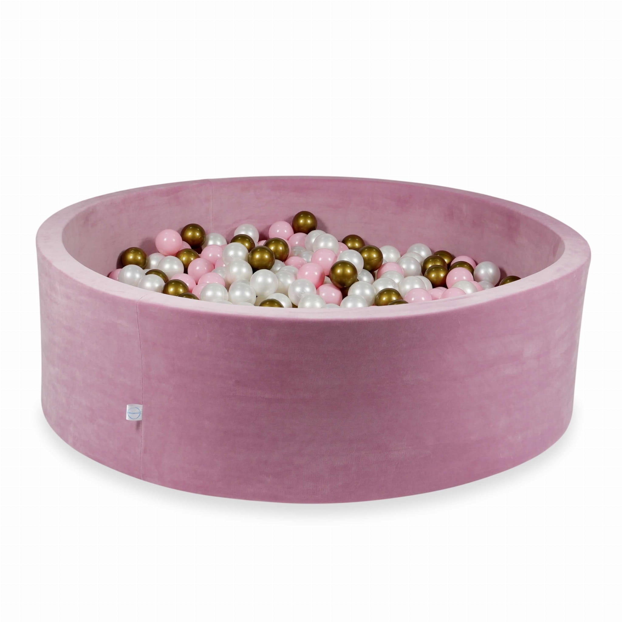 Ballenbak - 130x40cm - roze, multicolour - rond - 700 ballen
