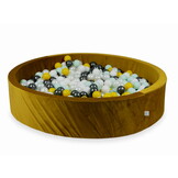 Ballenbak - 130x30cm - rond - 600 ballen - goud, multicolour