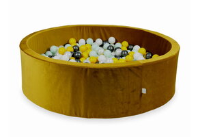 Ballenbak - rond - 130x40cm - 700 ballen - goud, multicolour