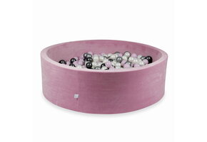 Ballenbak - rond - 130x40cm - 700 ballen - roze, multicolour