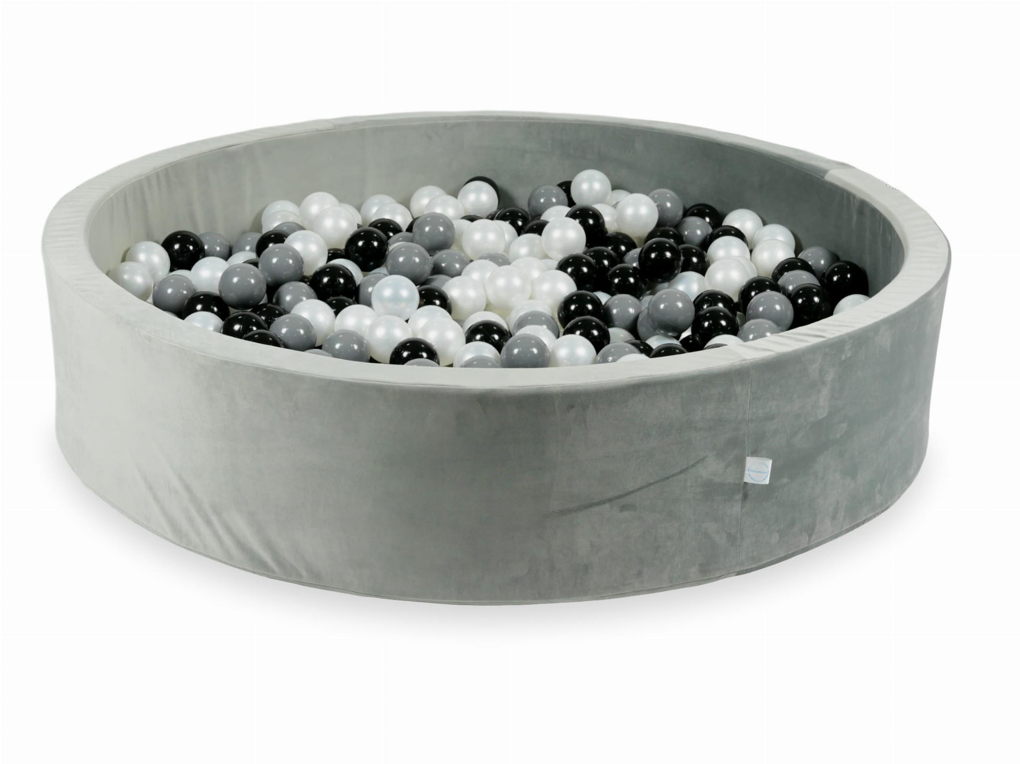 Ballenbak - 600 ballen - rond - 130x30cm - grijs, multicolour