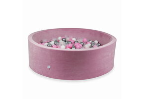 Ballenbak - rond - 700 ballen - roze, multicolour - 130x40cm