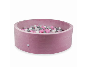 Ballenbak - rond - 700 ballen - roze, multicolour - 130x40cm