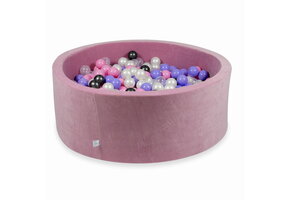 Ballenbak - roze, multicolour - rond - 110x40cm - 500 ballen