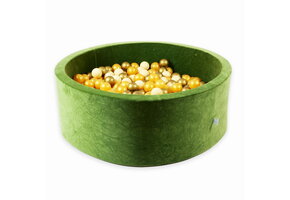 Ballenbak - 500 ballen - rond - groen, multicolour - 110x40cm