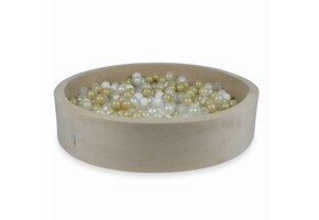 Ballenbak - 600 ballen - rond - beige, multicolour - 130x30cm