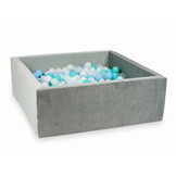 Ballenbak - 110x110x40cm - 600 ballen - vierkant - lichtgrijs