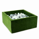 Ballenbak - 90x90x40 cm - vierkant - groen - 400 ballen