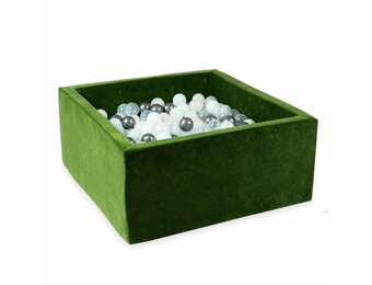 Ballenbak - 90x90x40 cm - vierkant - groen - 400 ballen