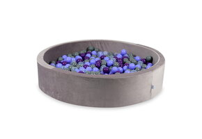 Ballenbak - 600 ballen - 130x30cm - lila, multicolour - rond