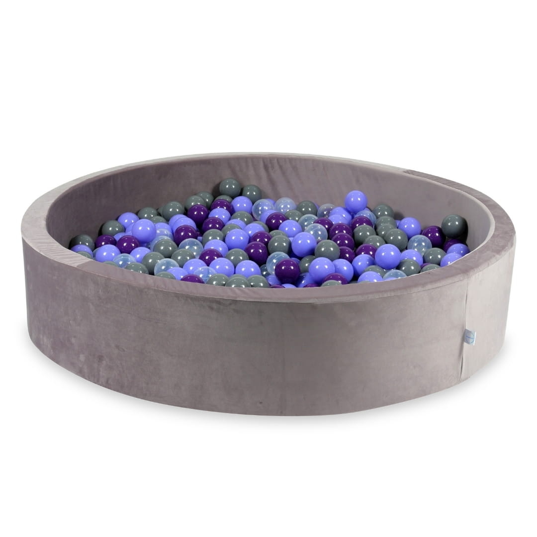 Ballenbak - 600 ballen - 130x30cm - lila, multicolour - rond
