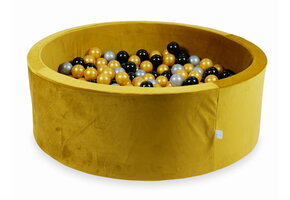 Ballenbak - rond - 500 ballen - goud, multicolour - 110x40cm