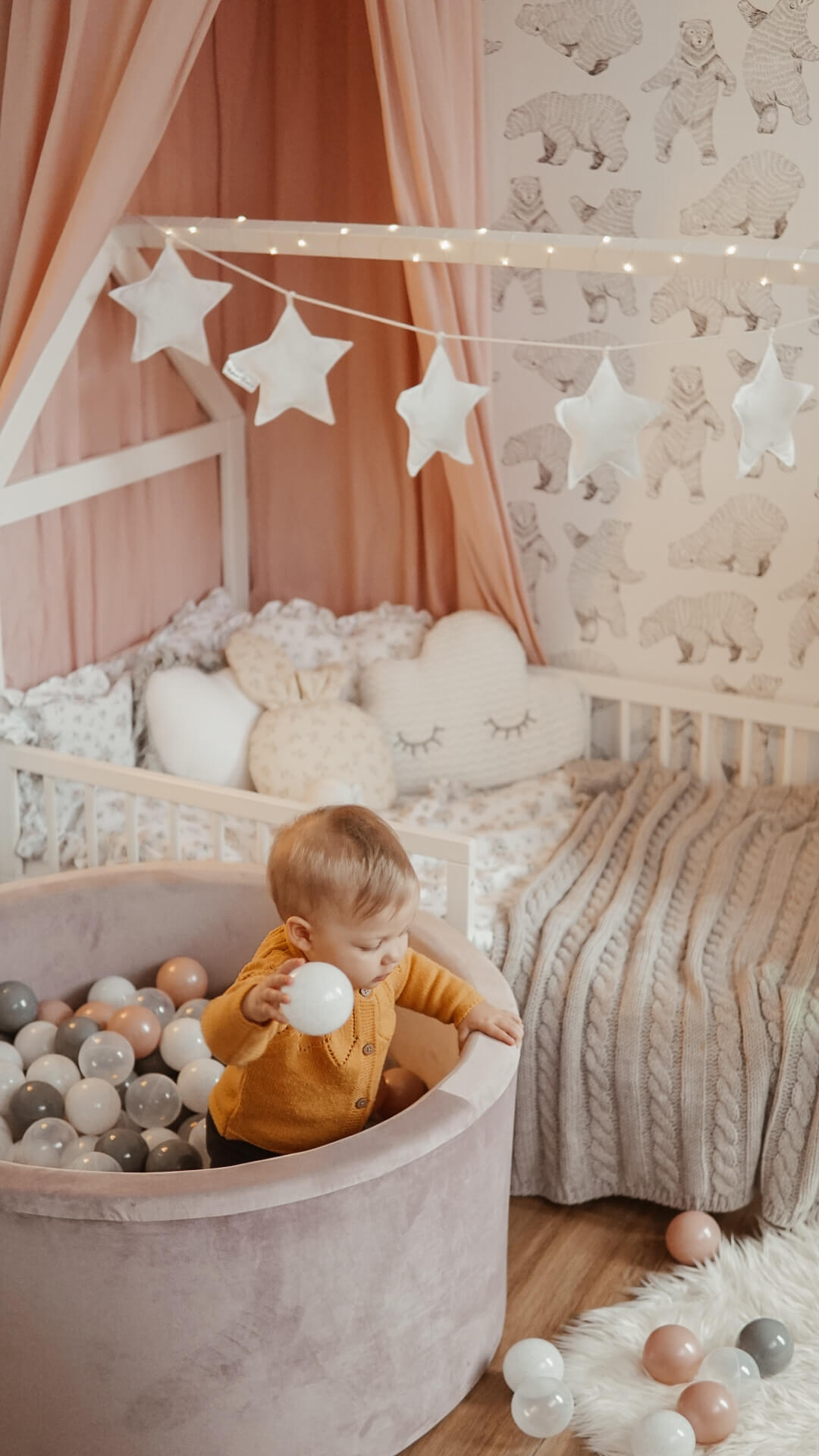 Ballenbak - 700 ballen - 130x40cm - lichtpaars - rond