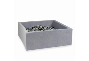 Ballenbak -  vierkant - 600 ballen- 110x110x40 cm - grijs