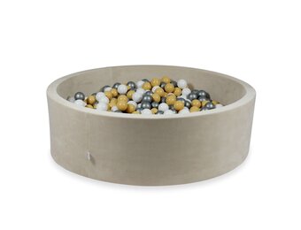 Ballenbak - beige, multicolour - 700 ballen - rond - 130x40cm