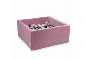 Ballenbak - 400 ballen - 90x90x40 cm - roze - vierkant