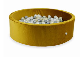 Ballenbak - 700 ballen - rond - 130x40cm - goud, multicolour
