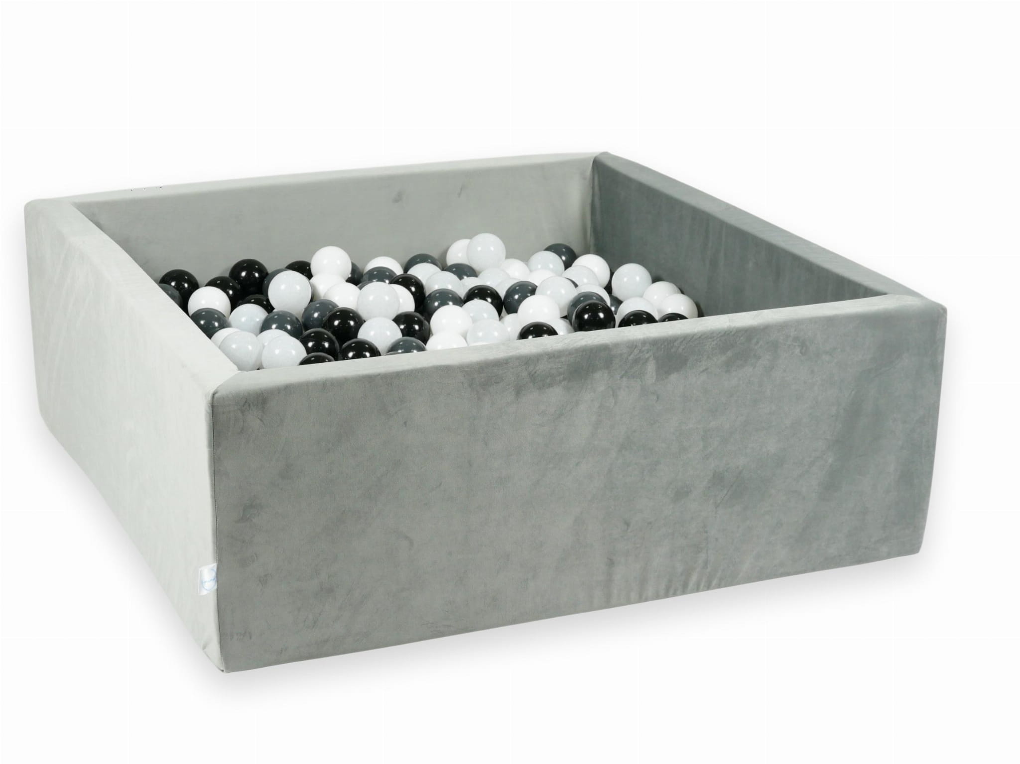 Ballenbak - grijs - 110x110x40cm - vierkant - 600 ballen