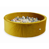 Ballenbak - rond - 700 ballen - goud, multicolour - 130x40cm