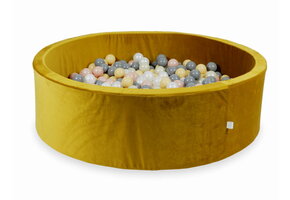 Ballenbak - rond - 700 ballen - goud, multicolour - 130x40cm
