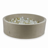 Ballenbak - beige, multicolour - rond - 130x40cm - 700 ballen