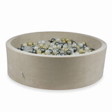 Ballenbak - beige, multicolour - 130x40cm - rond - 700 ballen