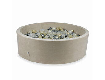 Ballenbak - beige, multicolour - 130x40cm - rond - 700 ballen