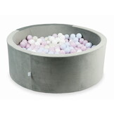 Ballenbak - 110x40cm - 500 ballen - rond - grijs, multicolour