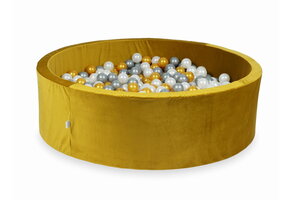 Ballenbak - goud, multicolour - 130x40cm - 700 ballen - rond