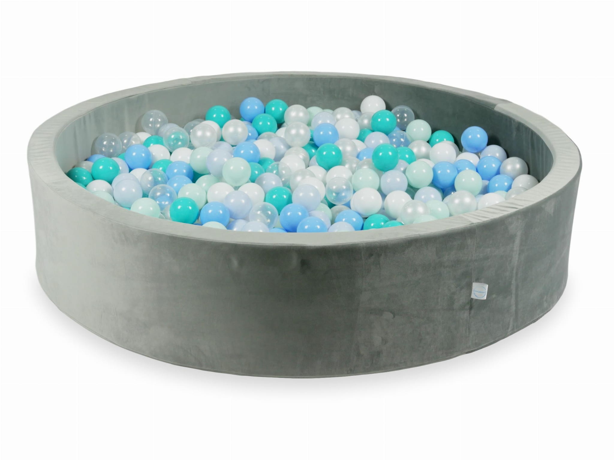 Ballenbak - 600 ballen - 130x30cm - grijs, multicolour - rond