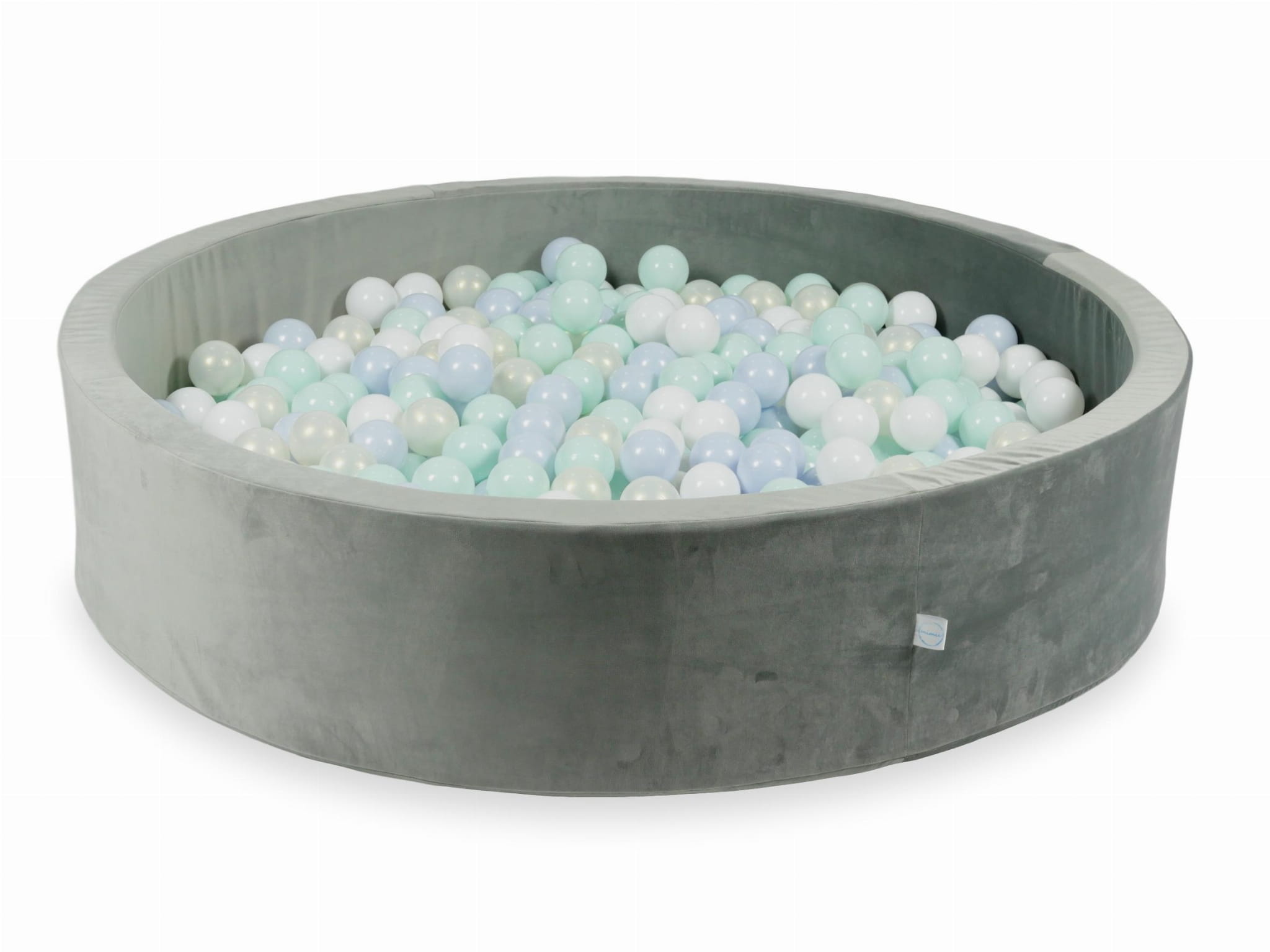 Ballenbak - 130x30cm - 600 ballen - grijs, multicolour - rond