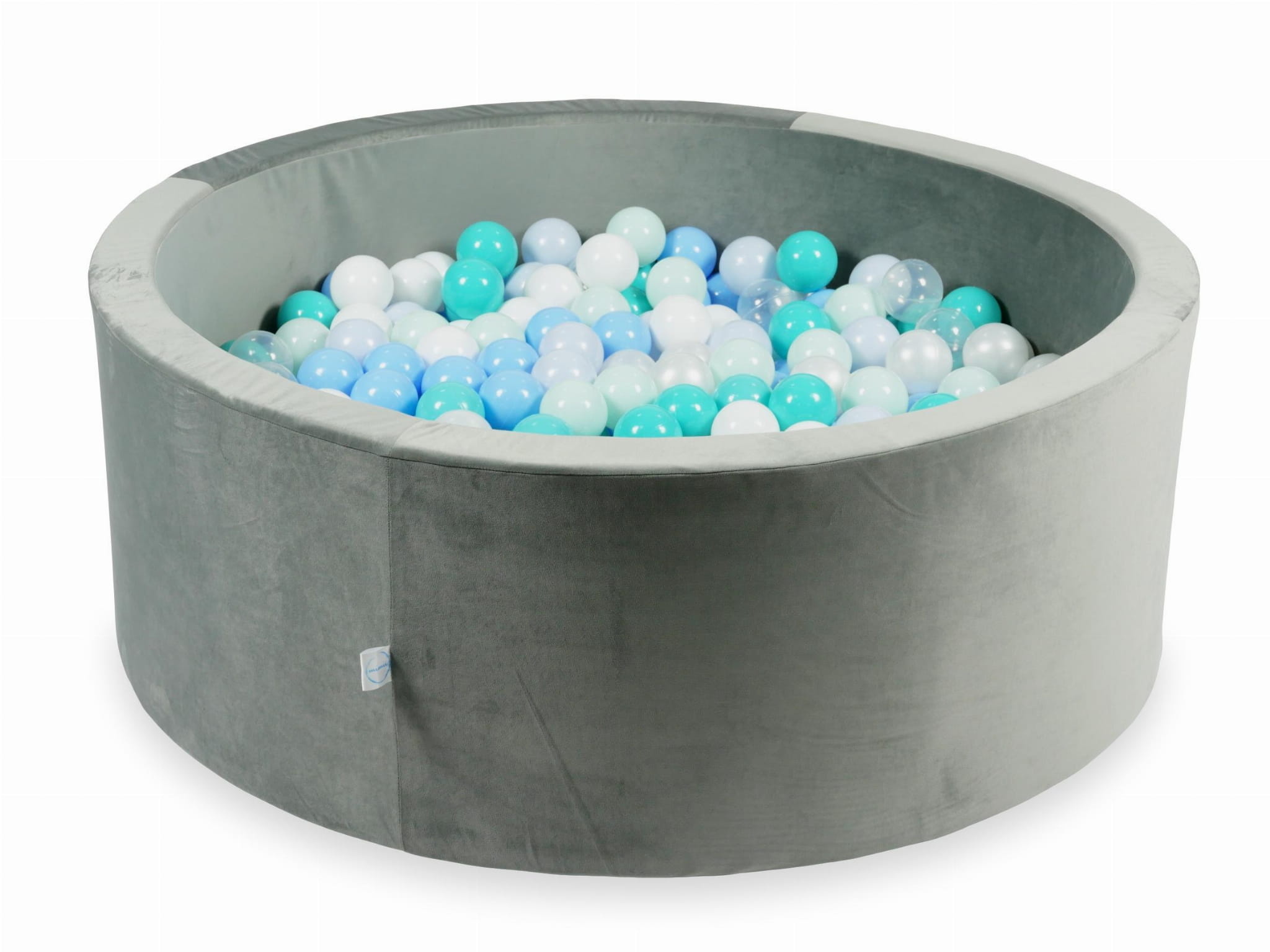 Ballenbak - 110x40cm - rond - 500 ballen - grijs, blauw