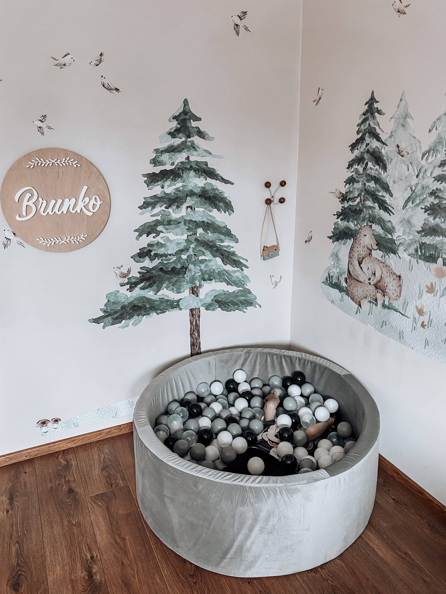 Ballenbak - 110x40cm - rond - 500 ballen - grijs, blauw