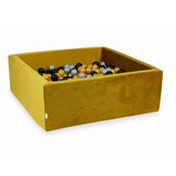 Ballenbak - 110x110x40cm - goud - 600 ballen - vierkant