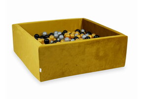 Ballenbak - 110x110x40cm - goud - 600 ballen - vierkant