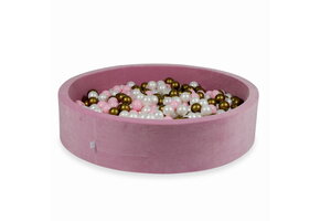 Ballenbak - 130x30cm - 600 ballen - rond - roze, multicolour