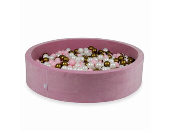Ballenbak - 130x30cm - 600 ballen - rond - roze, multicolour