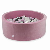 Ballenbak - rond - roze, multicolour - 110x40cm - 500 ballen