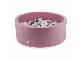 Ballenbak - rond - roze, multicolour - 110x40cm - 500 ballen