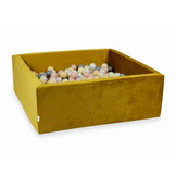 Ballenbak - goud - 600 ballen - vierkant - 110x110x40cm