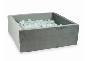 Ballenbak - 600 ballen - grijs - 110x110X40cm - vierkant