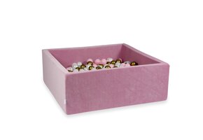 Ballenbak - vierkant - 110x110X40cm - 600 ballen - roze